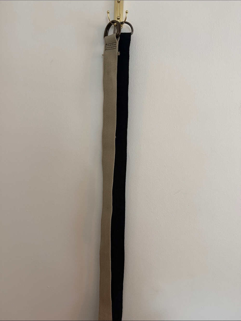 Set of two belts-Beige and Black Belt